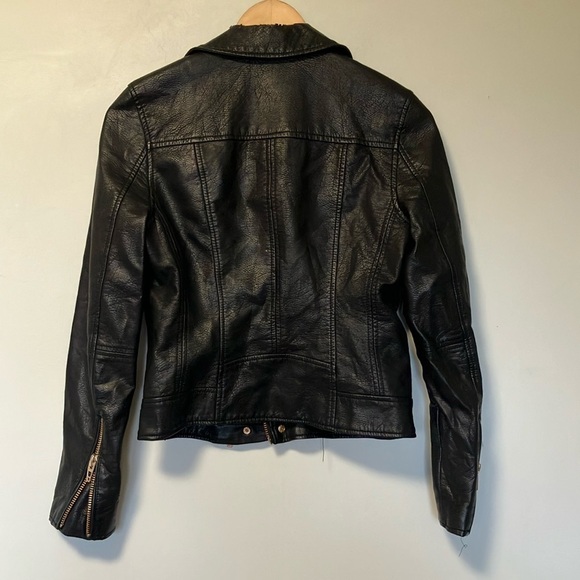 Blank NYC Black Vegan Leather Gold Jacket - Picture 6 of 7